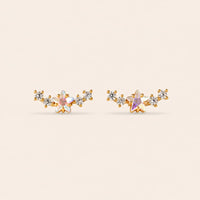 Stargazer Climber Earrings - Clear