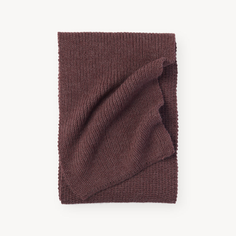 Alpaca Fisherman Scarf - Dusty Rose
