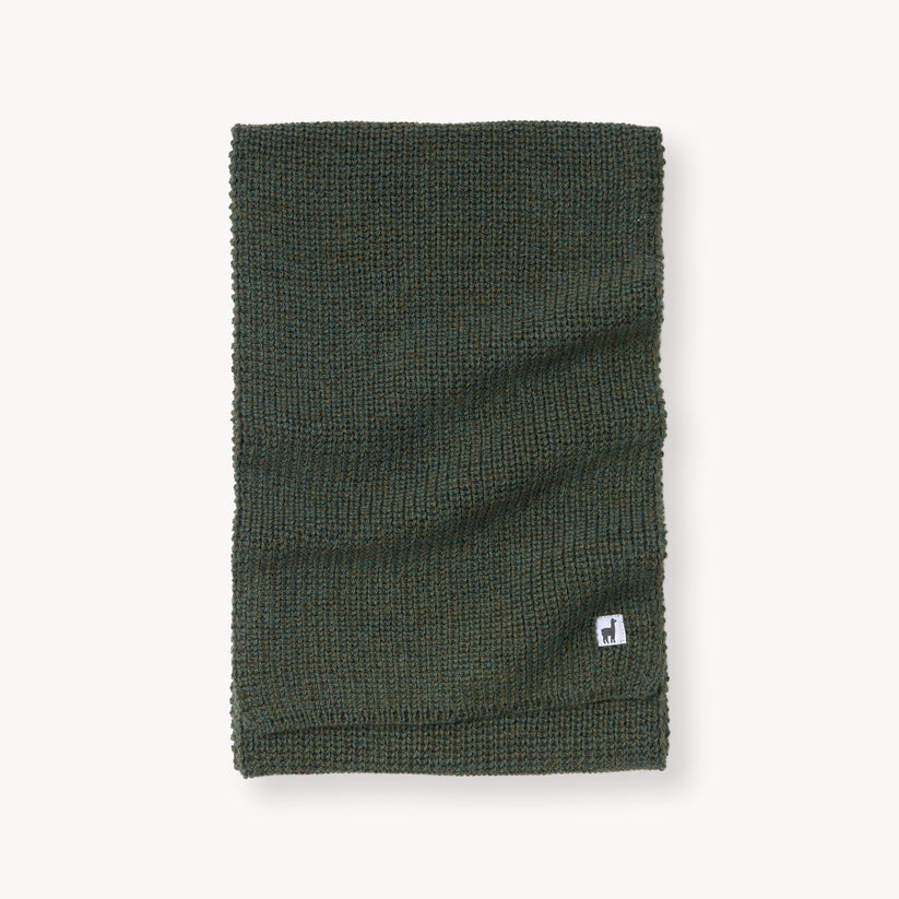Alpaca Fisherman Scarf - Pine
