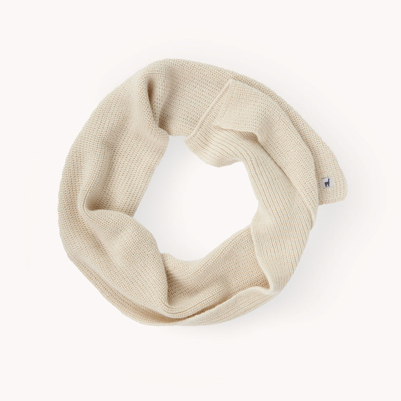 Alpaca Fisherman Scarf - Milk