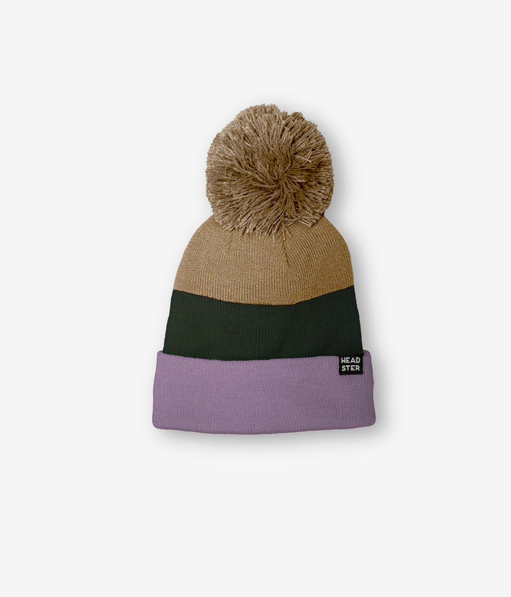 Tricolor Beanie Lined Pretty Lilac