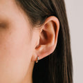 Tube Huggie Earrings - Silver