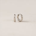Tube Huggie Earrings - Silver