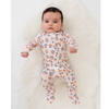 Footed Zipper Sleeper - Peachy Blossom