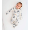 Footless Sleeper w/ Fold-over Cuffs - Frosty Floral