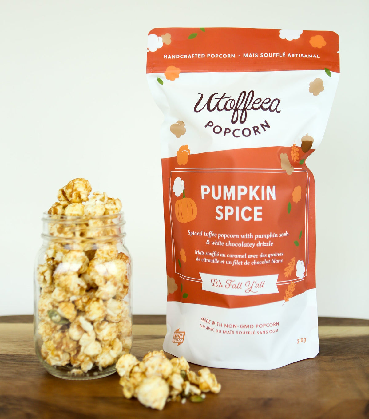 Pumpkin Spice Toffee Popcorn