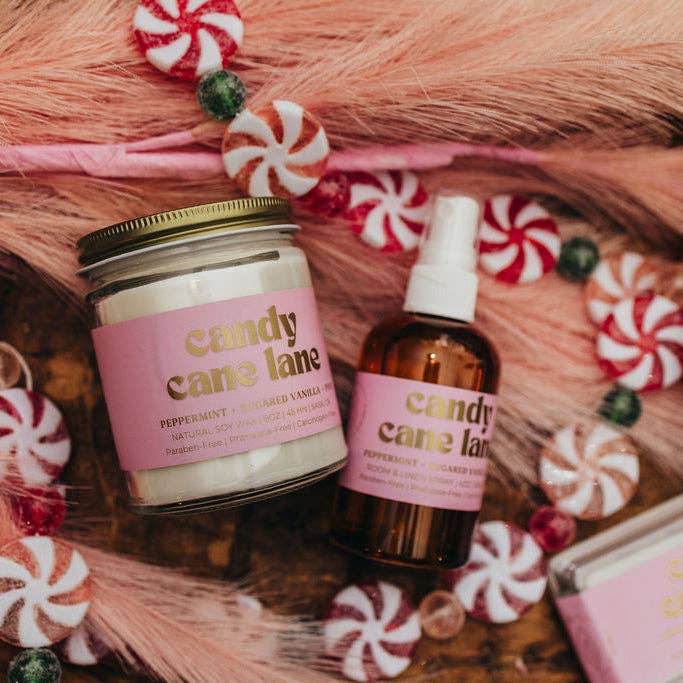 CANDY CANE LANE SOY CANDLE | Clean-Burning Holiday Candle