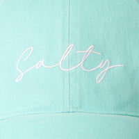 Salty Lettering Embroidery Baseball Cap