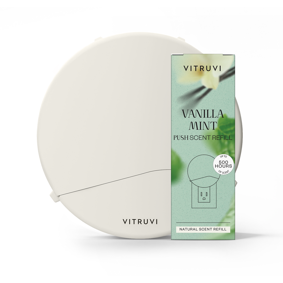 Push Plug-In Diffuser Starter Kit - White + Vanilla Mint