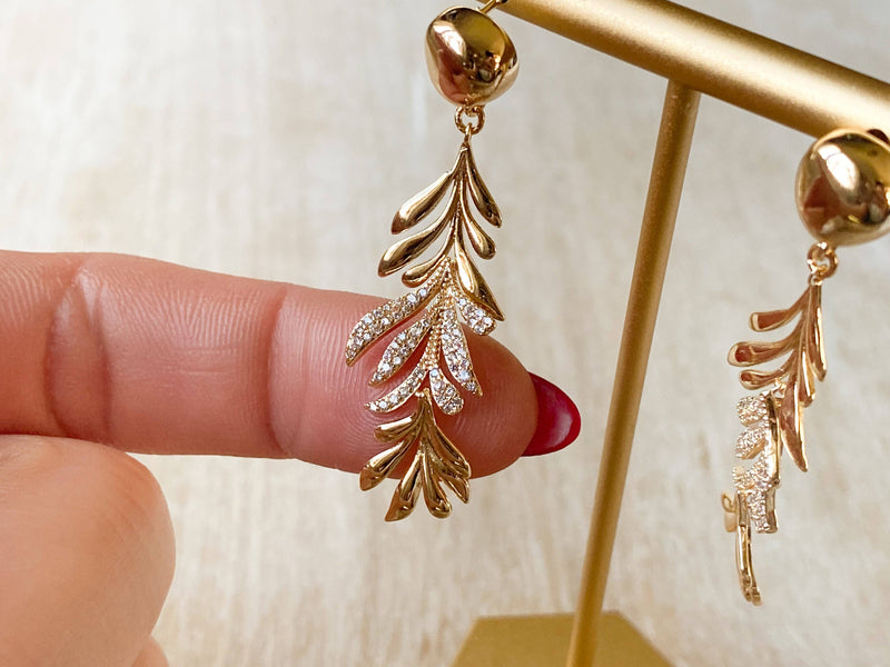 The Golden Fern Earring