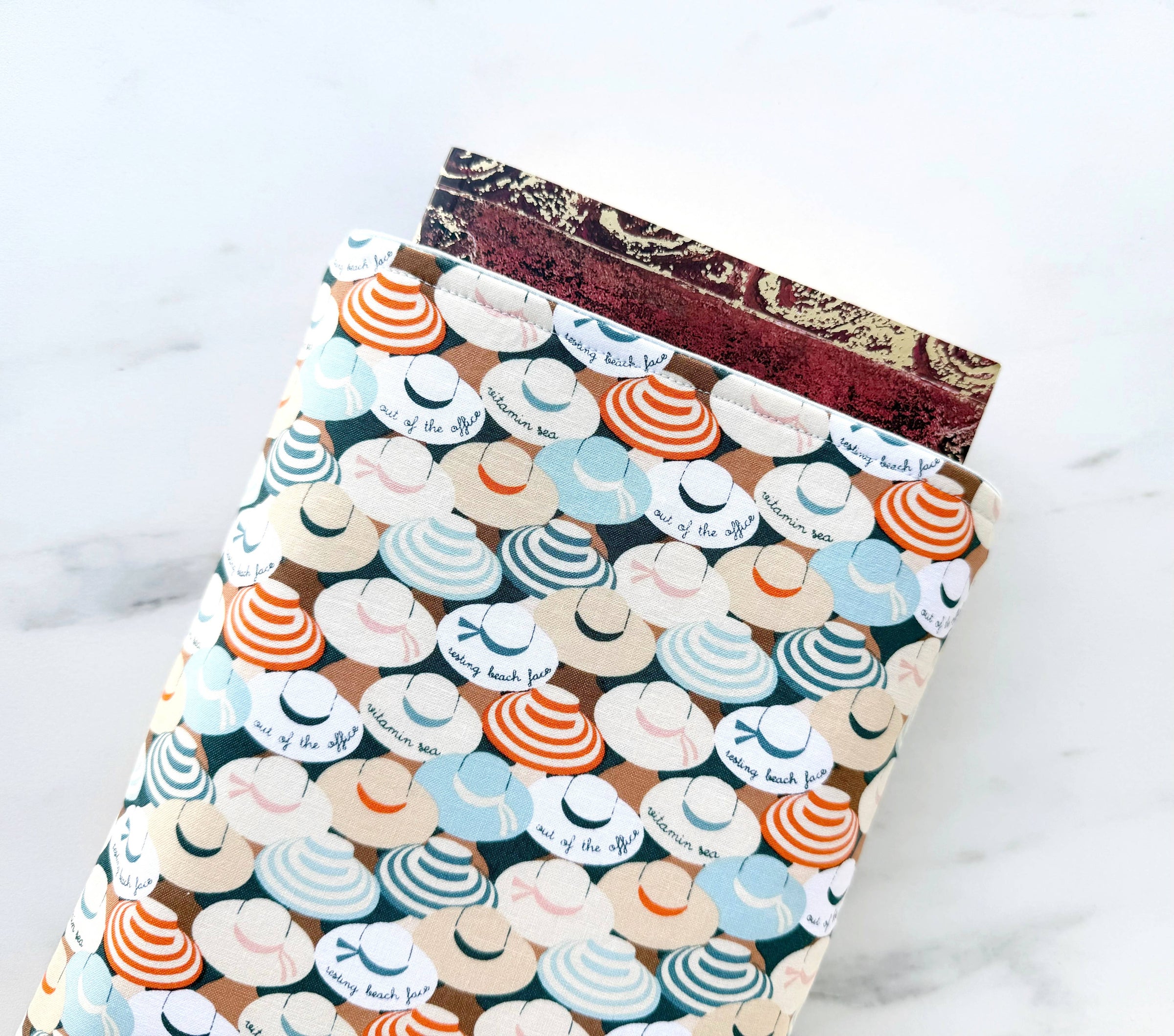 Sun hats - padded book sleeve, book pouch