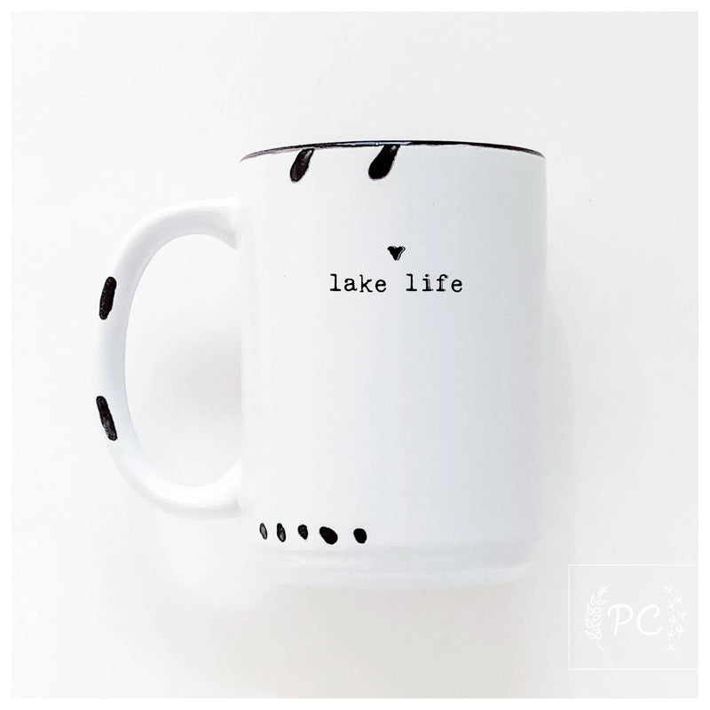 Lake life small heart | ceramic mug
