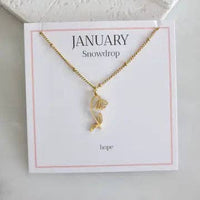 Birth Flower Necklaces - Waterproof