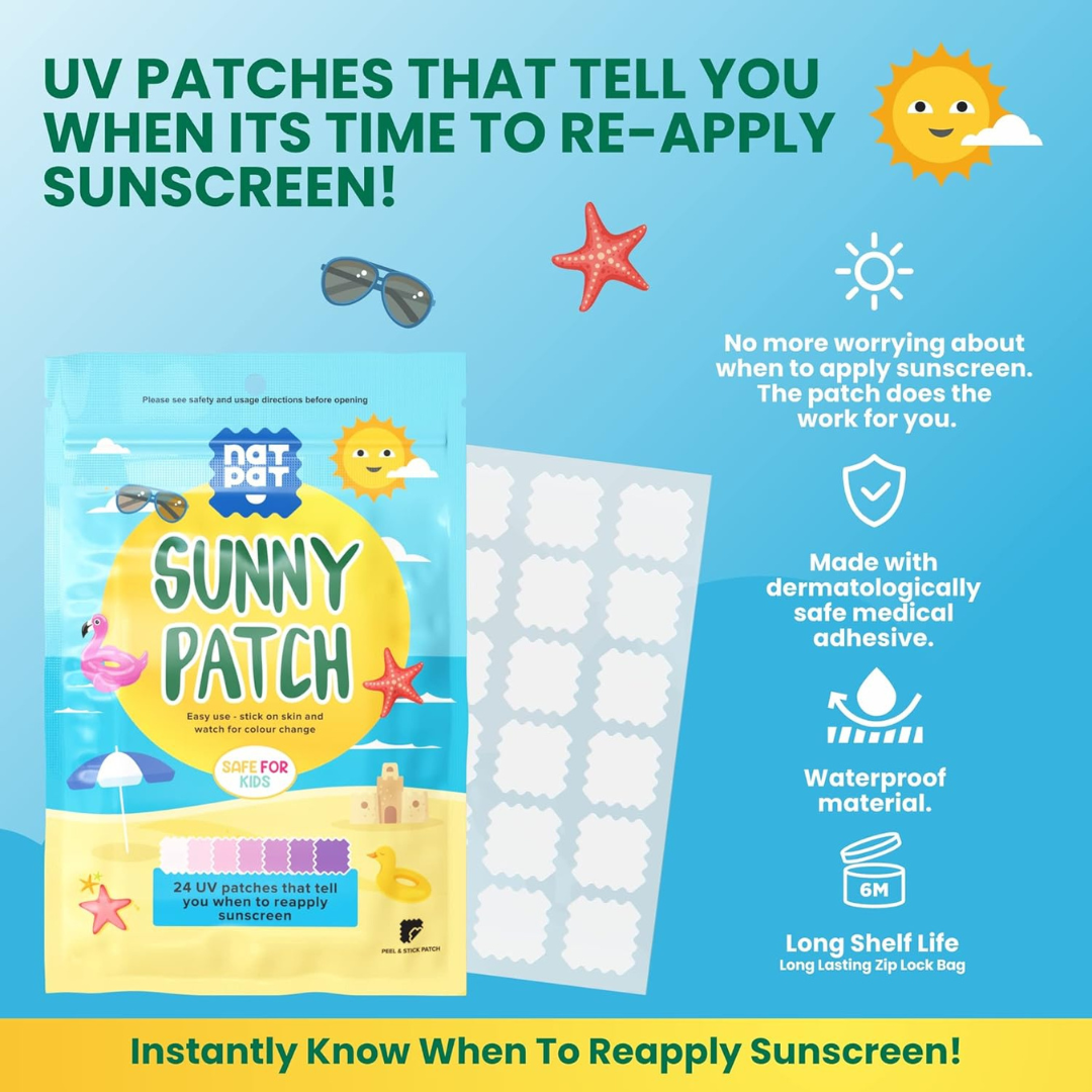 NATPAT UV Stickers: Sunscreen Reminder, Natural Patch