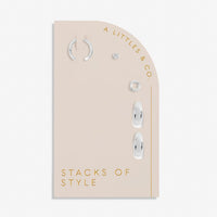 Stacks of Style Organic Silver Shape Earrings