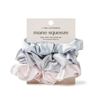 Lemon Lavender Mane Squeeze Oversized Satin Scrunchie Set
