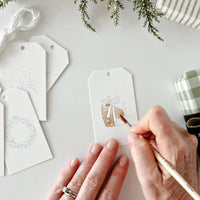 Classic christmas paintable gift tags