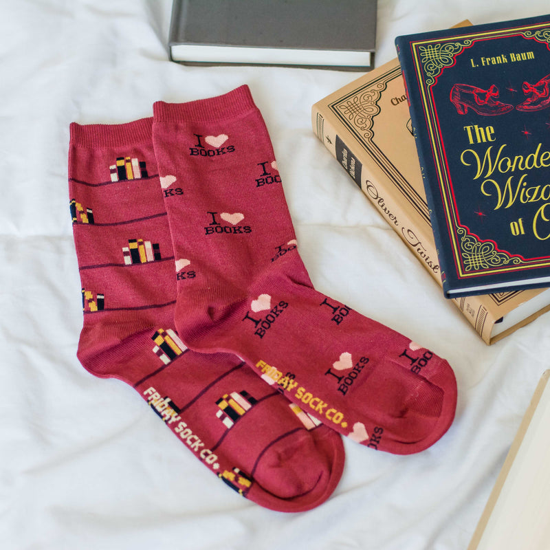 Women's I Love Books Socks