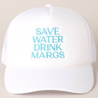Save Water Drink Margs Embroidered Trucker Cap