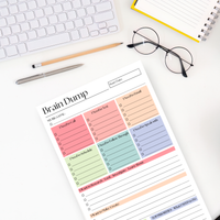 Brain Dump Notepad: 50-Page Daily ADHD Planner