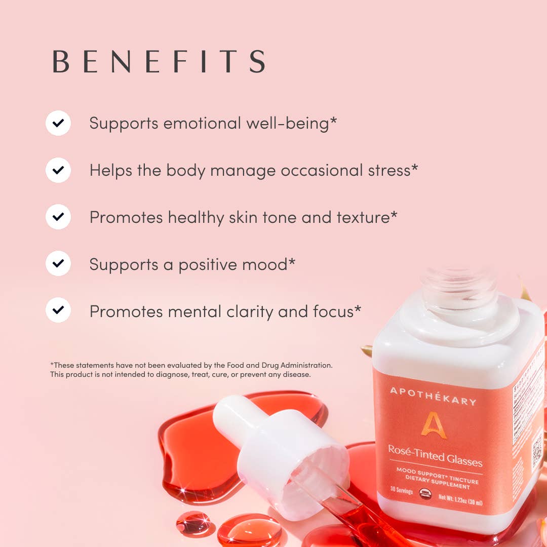Rosé-Tinted Glasses™ - mood & skin support herbal drops