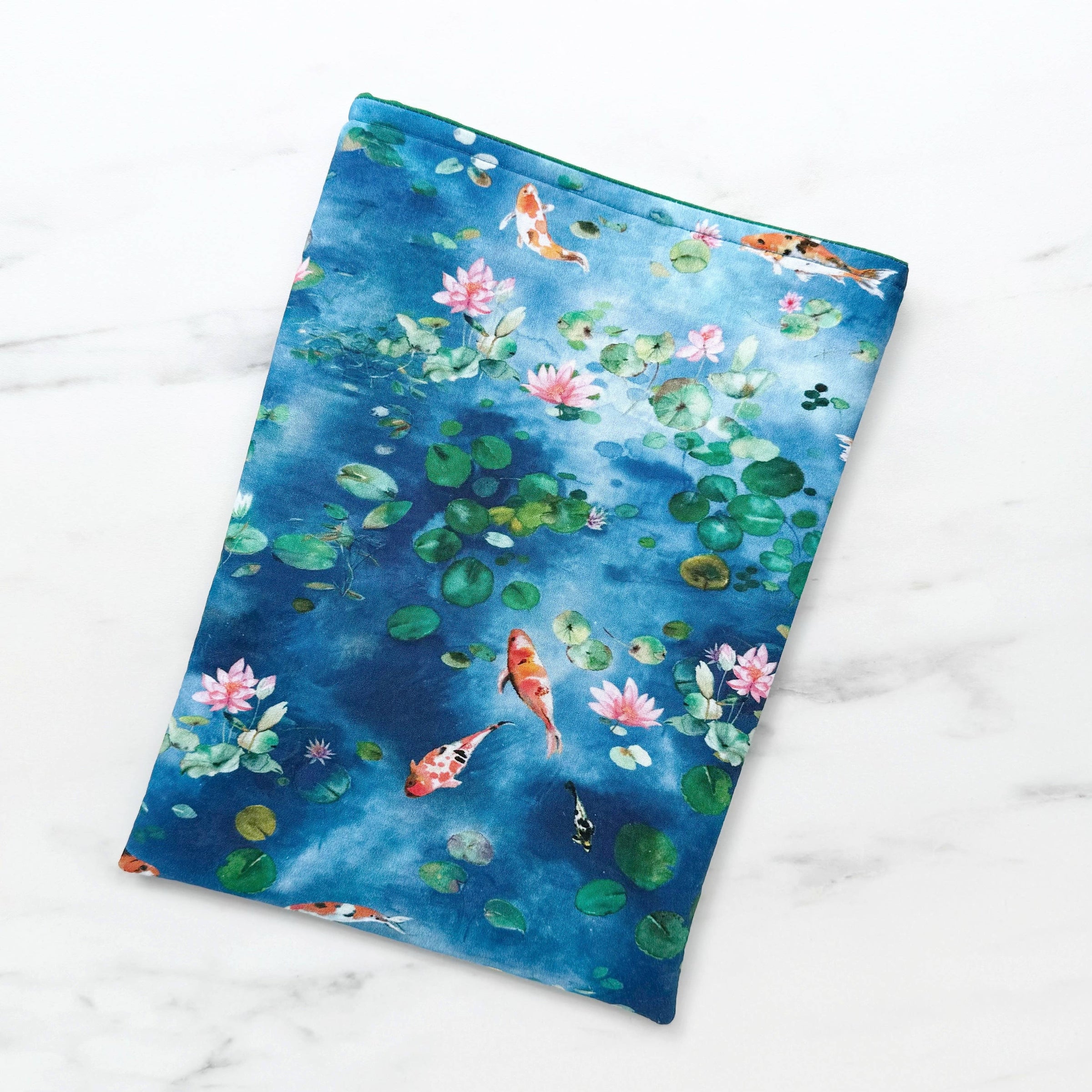 Koi pond fish - padded book sleeve, book protector
