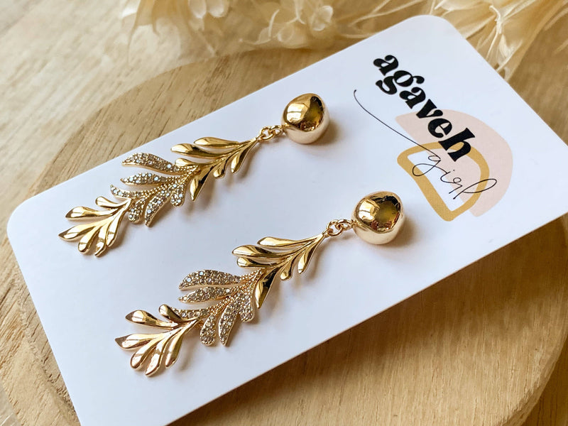 The Golden Fern Earring