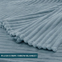 Ribbed Fleece Throw Blanket
