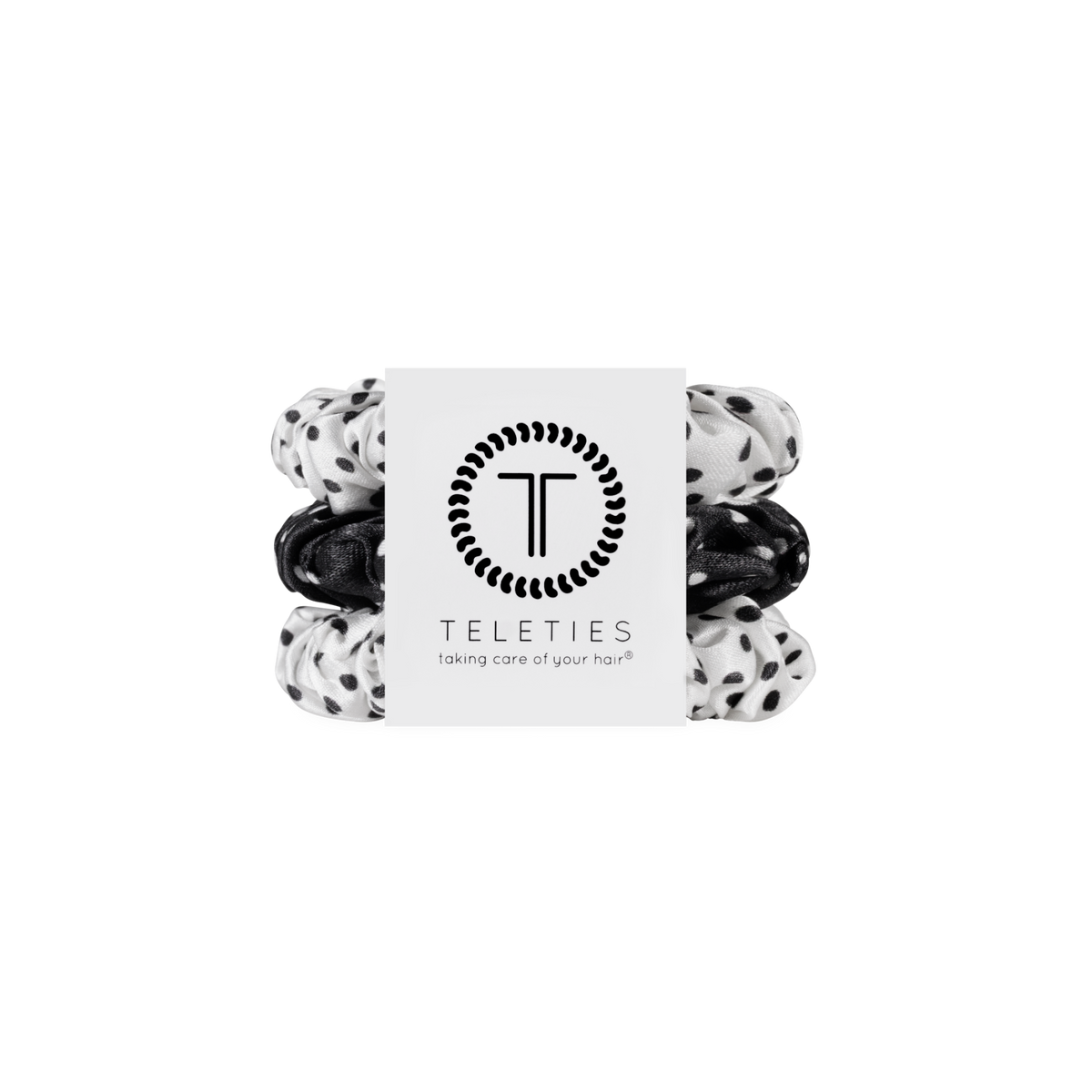 Polka Dot Party Small Silk Scrunchie