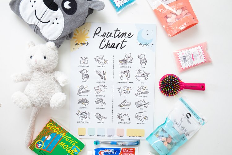 Children's Morning + Night Routine Chart