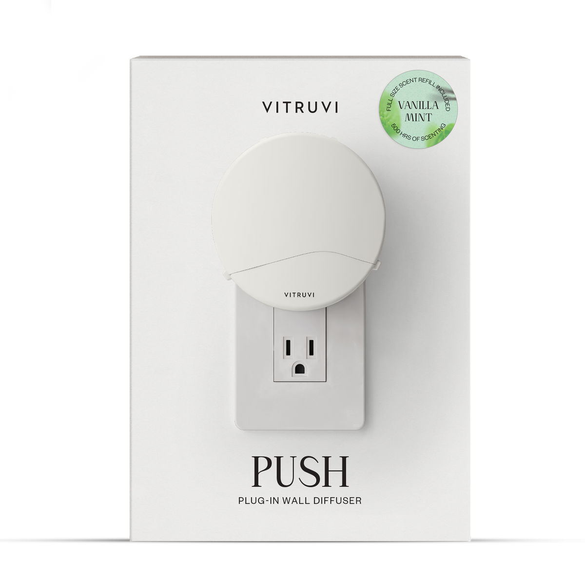 Push Plug-In Diffuser Starter Kit - White + Vanilla Mint