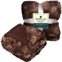 Faux Fur Sherpa Throw Blanket