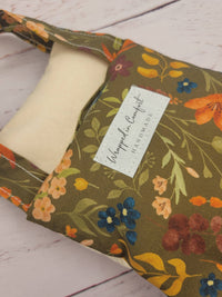 Organic Cotton Heating Pad - Neck Wrap - Green Floral