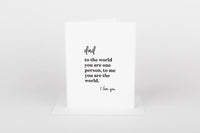 Card - Dad The Whole World Greeting Card
