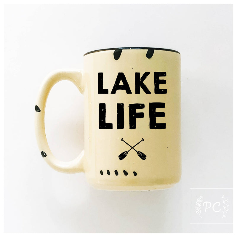 Lake life oars | ceramic mug