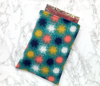 Splatter paint - padded book sleeve, book pouch