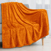 Ribbed Fleece Throw Blanket