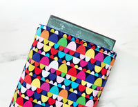 Happy joy (semicircles) - padded book sleeve, book pouch