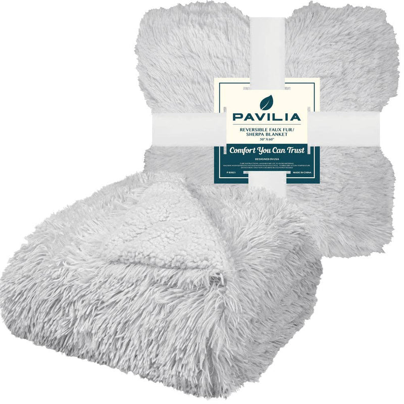 Faux Fur Sherpa Throw Blanket