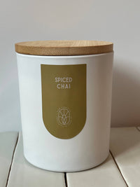 HOME- White Glass 12oz Candle