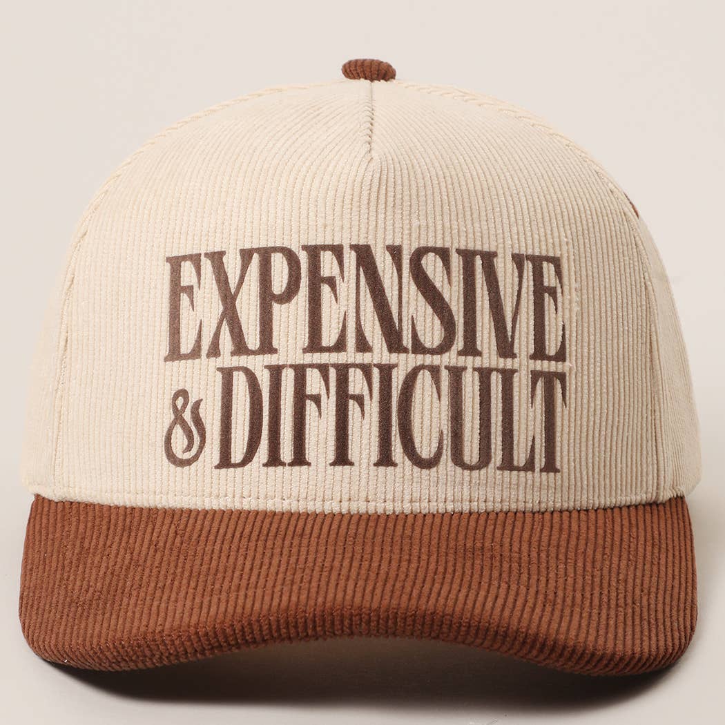 EXPENSIVE & DIFFICULT Corduroy Trucker Hat