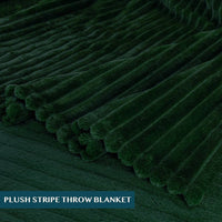 Ribbed Fleece Throw Blanket