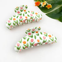 Tulip Oval Hair Claw Clip