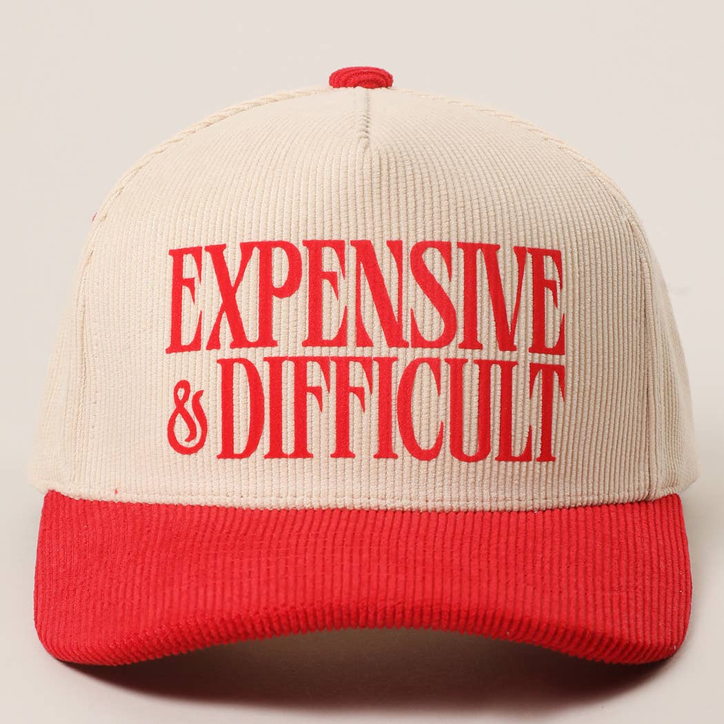 EXPENSIVE & DIFFICULT Corduroy Trucker Hat