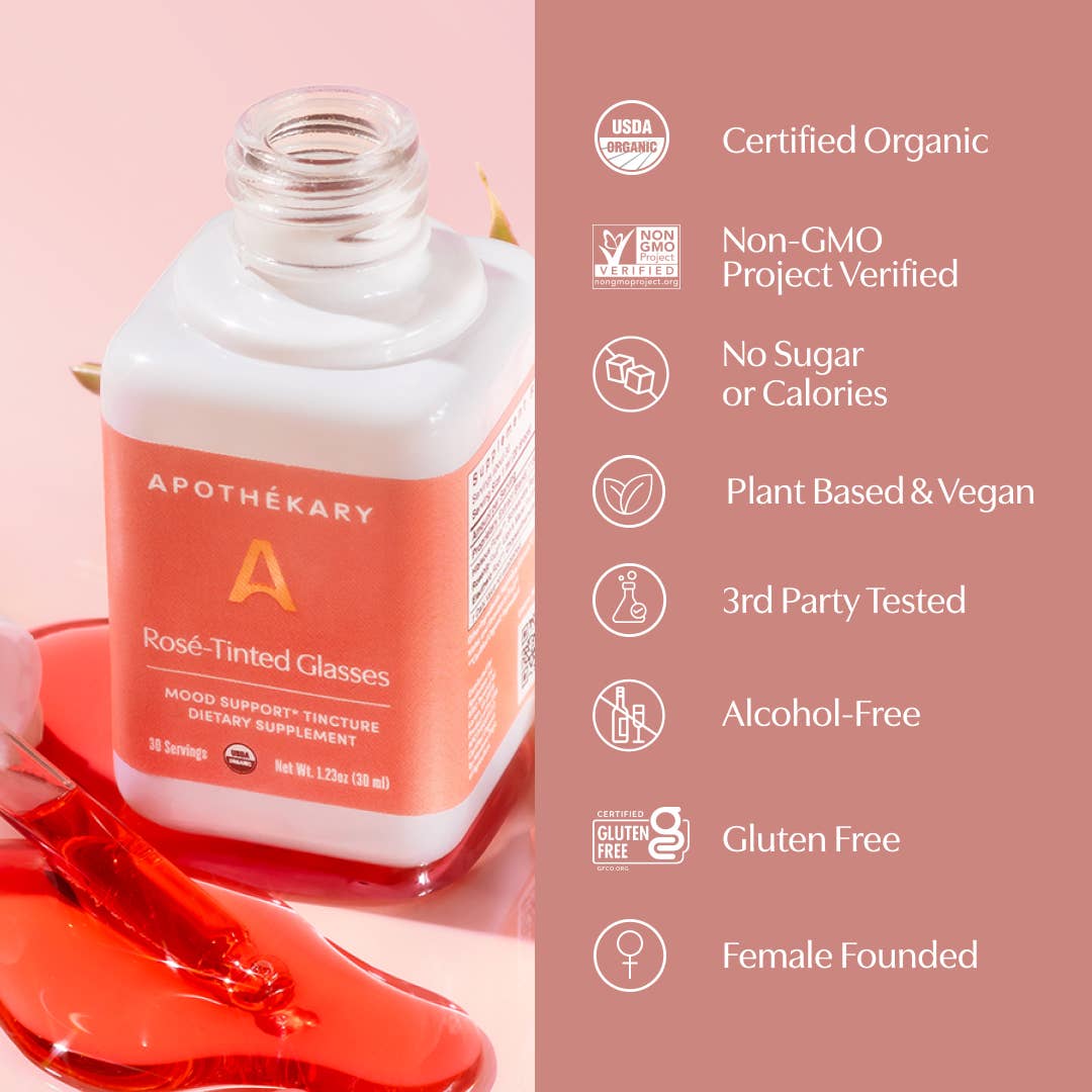 Rosé-Tinted Glasses™ - mood & skin support herbal drops