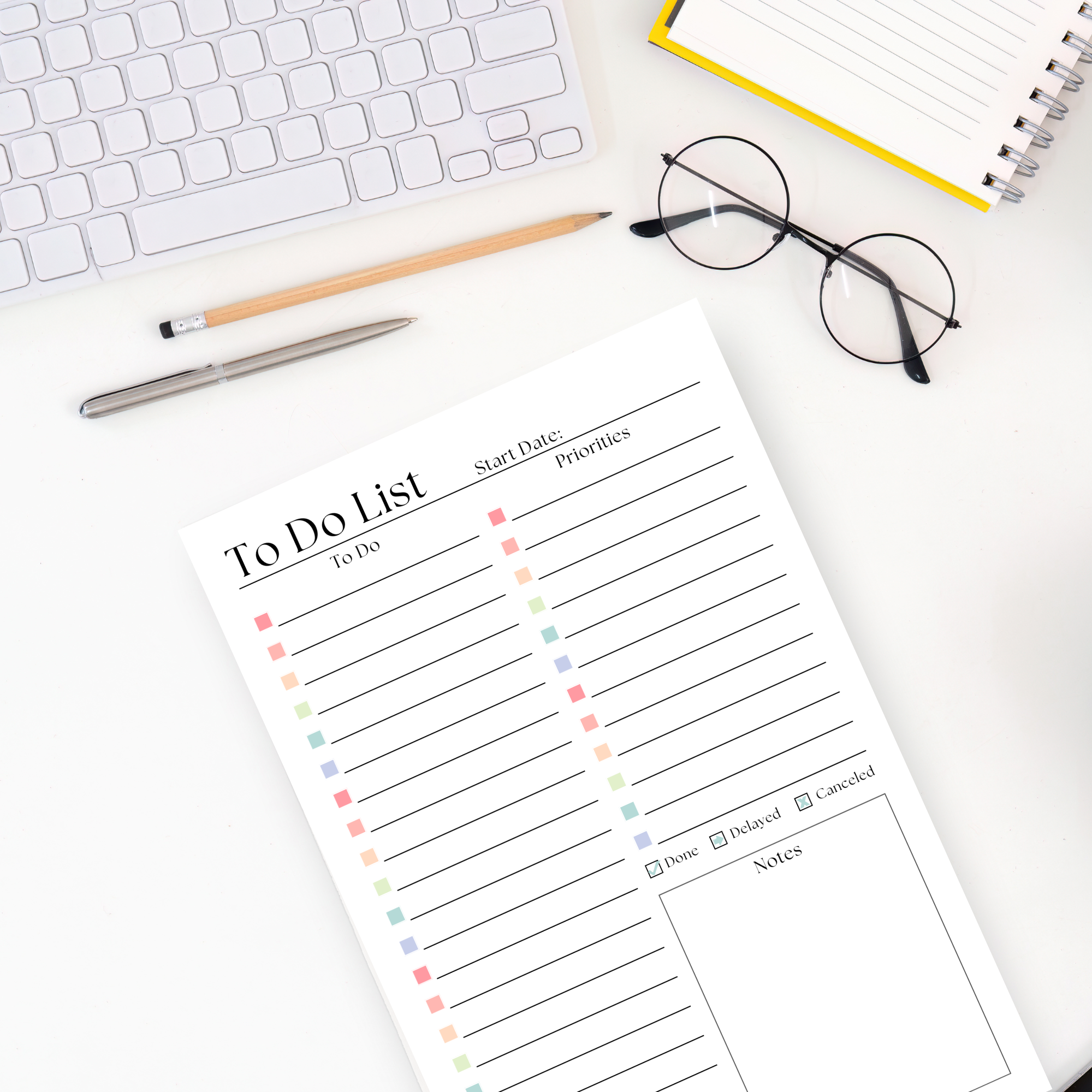 To-Do List Notepad: A5 Size 50-Page Daily Task Planner