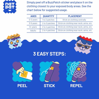 NATPAT BuzzPatch: Mosquito Patches, Natural Insect Repellent