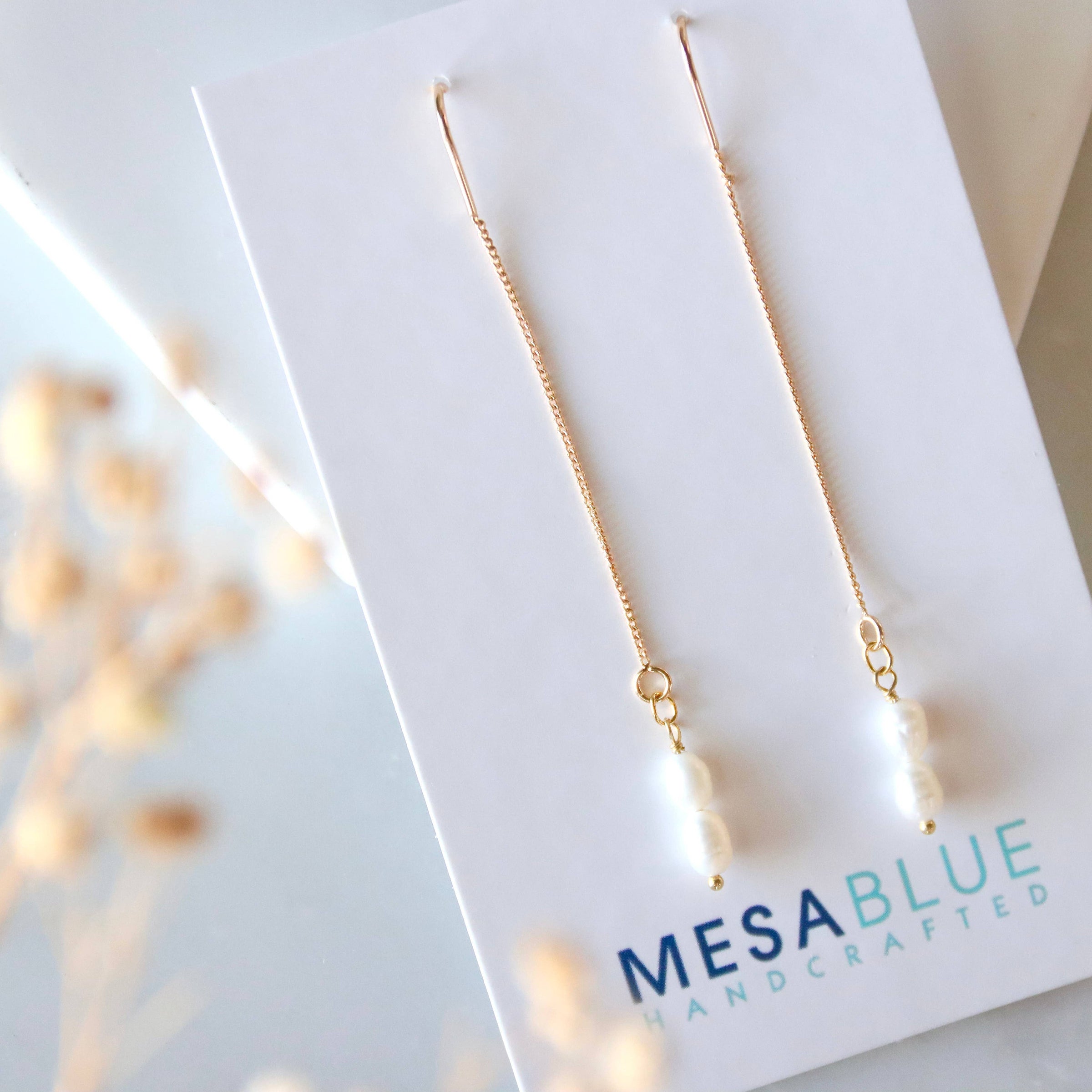 Pearl Threader Earrings