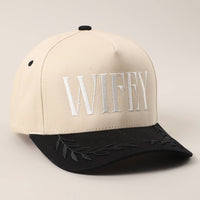 WIFEY Two-Tone Canvas Trucker Hat with Bay Leaf