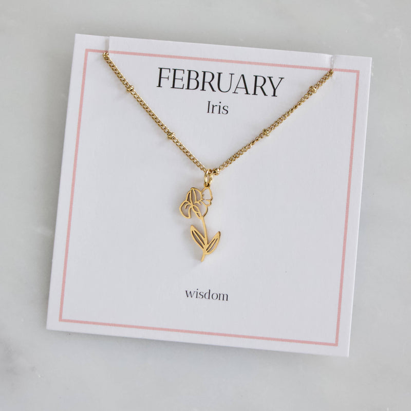Birth Flower Necklaces - Waterproof